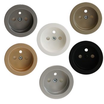   Választható csatlakozóaljzatok a vectis keretekhez, 6 féle színben